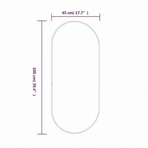 vidaXL 壁取り付け式ミラー ブラック 100x45 cm オーバルホーム&ガーデン デコレーション 鏡(代引不可)