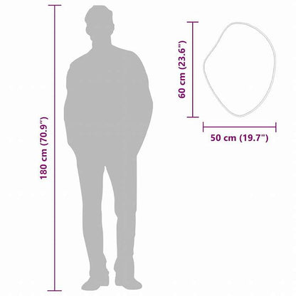 vidaXL ウォールミラー ブラック 60x50 cmホーム&ガーデン デコレーション 鏡(代引不可)