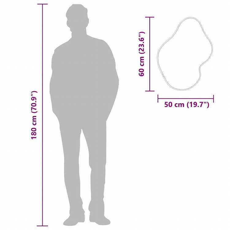 vidaXL ウォールミラー ゴールド 60x50 cmホーム&ガーデン デコレーション 鏡(代引不可)