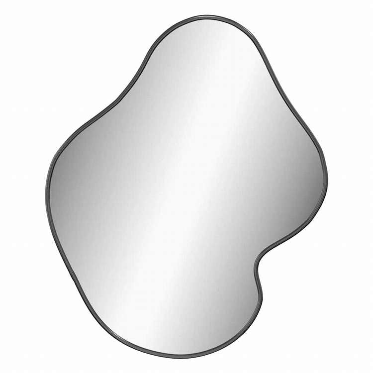 vidaXL ウォールミラー ブラック 50x40cmホーム&ガーデン デコレーション 鏡(代引不可)