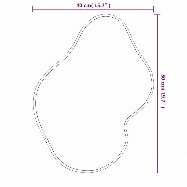 vidaXL ウォールミラー ブラック 50x40cmホーム&ガーデン デコレーション 鏡(代引不可)