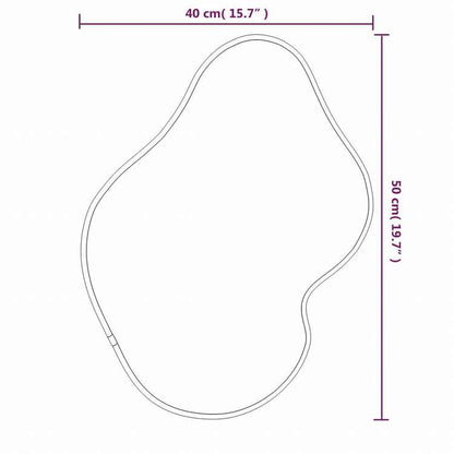 vidaXL ウォールミラー ブラック 50x40cmホーム&ガーデン デコレーション 鏡(代引不可)
