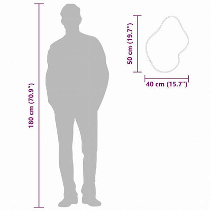 vidaXL ウォールミラー ブラック 50x40cmホーム&ガーデン デコレーション 鏡(代引不可)