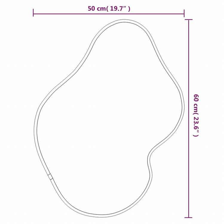 vidaXL ウォールミラー ブラック 60x50 cmホーム&ガーデン デコレーション 鏡(代引不可)
