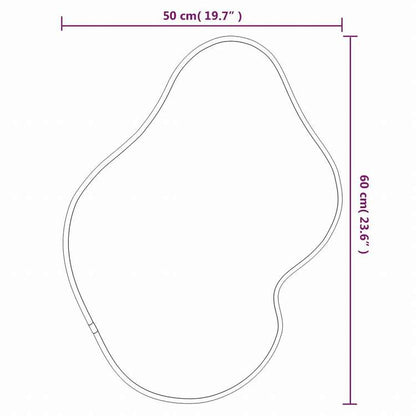 vidaXL ウォールミラー ブラック 60x50 cmホーム&ガーデン デコレーション 鏡(代引不可)