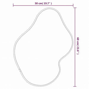 vidaXL ウォールミラー ブラック 60x50 cmホーム&ガーデン デコレーション 鏡(代引不可)