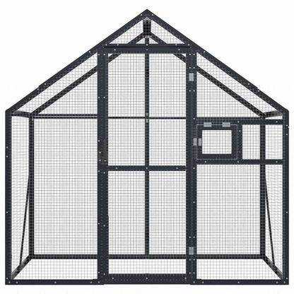 vidaXL 鳥小屋 アビアリー アントラシート 179x100x185 cm アルミ動物&ペット用品 ペット用品 鳥用品 取りかご・スタンド(代引不可)