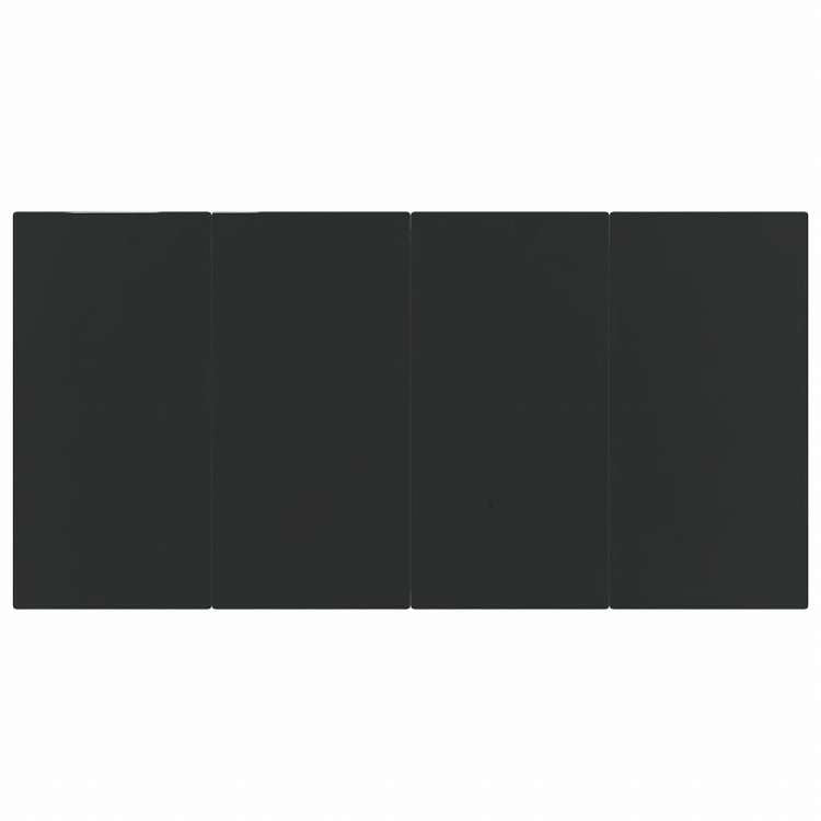 vidaXL ガーデンダイニングテーブル 160x80x74 cm スチール&強化ガラス製 ブラック家具 アウトドア家具 アウトドアテーブル(代引不可)