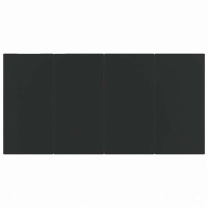vidaXL ガーデンダイニングテーブル 160x80x74 cm スチール&強化ガラス製 ブラック家具 アウトドア家具 アウトドアテーブル(代引不可)