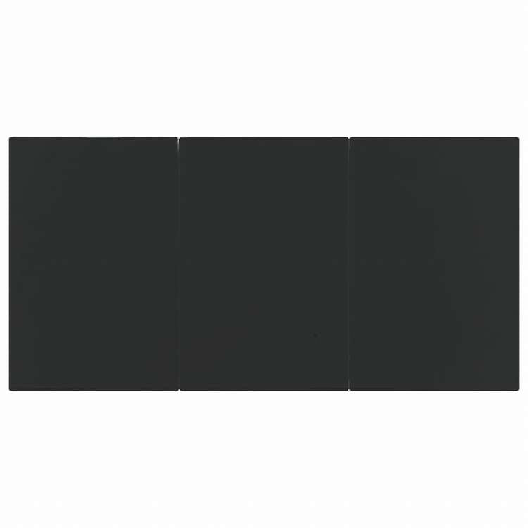 vidaXL ガーデンダイニングテーブル 200x100x74 cm スチール&強化ガラス製 ブラック家具 アウトドア家具 アウトドアテーブル(代引不可)