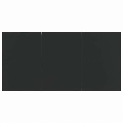 vidaXL ガーデンダイニングテーブル 200x100x74 cm スチール&強化ガラス製 ブラック家具 アウトドア家具 アウトドアテーブル(代引不可)