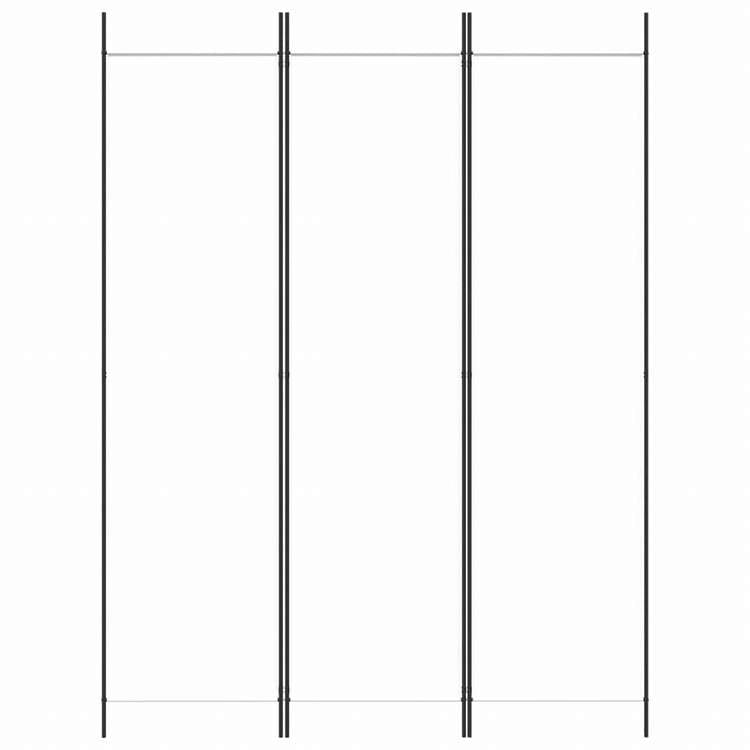 vidaXL 3枚パネル 間仕切り ホワイト 150x200cm 布製家具 間仕切り(代引不可)