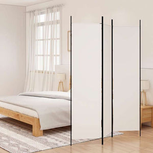 vidaXL 3枚パネル 間仕切り ホワイト 150x200cm 布製家具 間仕切り(代引不可)