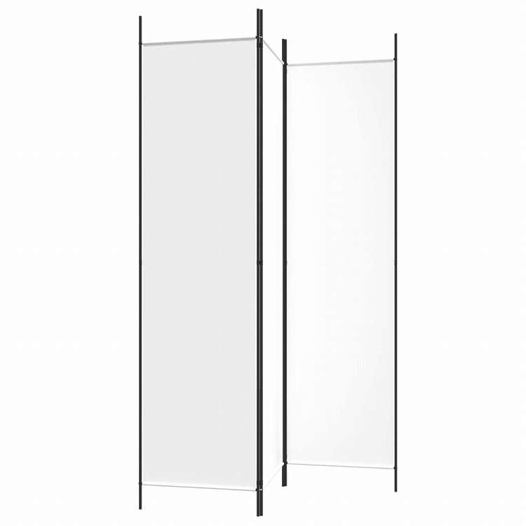 vidaXL 3枚パネル 間仕切り ホワイト 150x200cm 布製家具 間仕切り(代引不可)