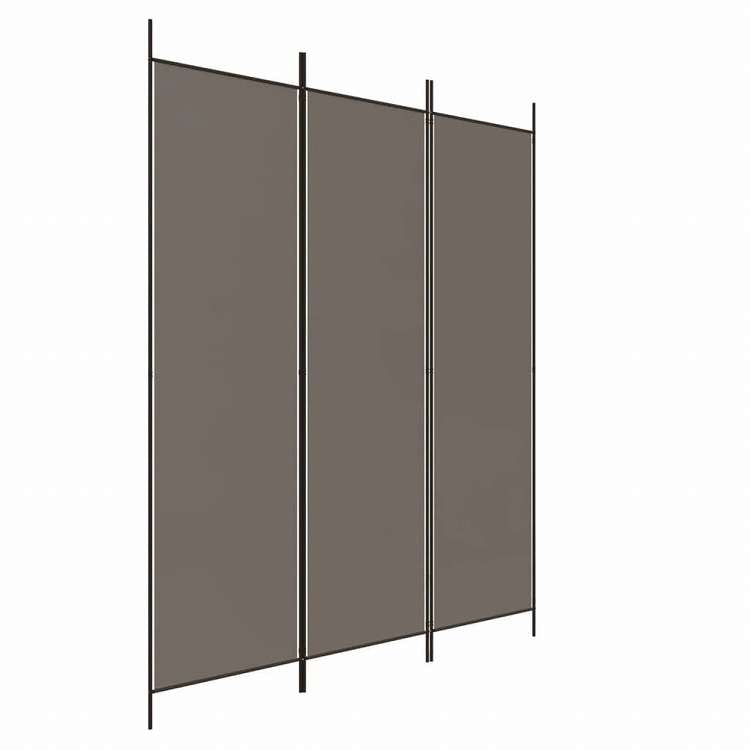 vidaXL 3枚パネル 間仕切り アントラシート 150x200cm ファブリック家具 間仕切り(代引不可)