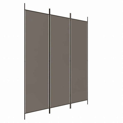 vidaXL 3枚パネル 間仕切り アントラシート 150x200cm ファブリック家具 間仕切り(代引不可)