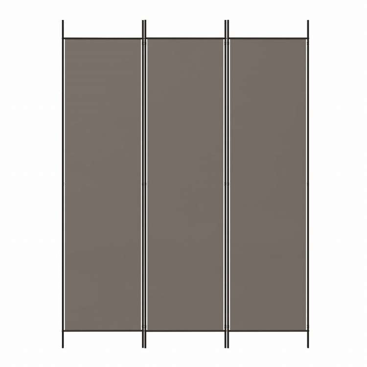vidaXL 3枚パネル 間仕切り アントラシート 150x200cm ファブリック家具 間仕切り(代引不可)