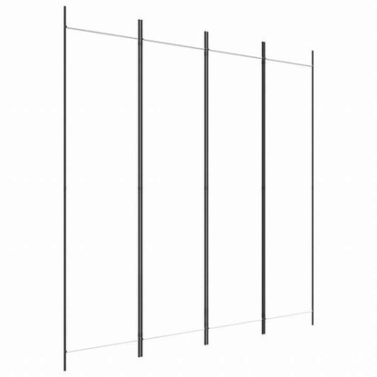 vidaXL 4枚パネル 間仕切り ホワイト 200x200cm 布製家具 間仕切り(代引不可)
