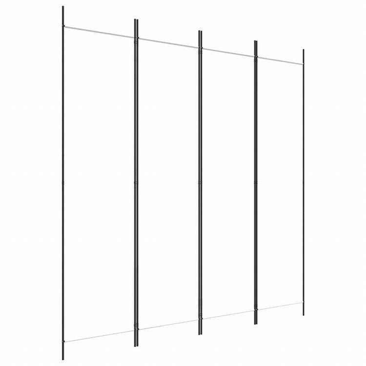 vidaXL 4枚パネル 間仕切り ホワイト 200x200cm 布製家具 間仕切り(代引不可)