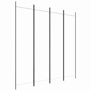 vidaXL 4枚パネル 間仕切り ホワイト 200x200cm 布製家具 間仕切り(代引不可)