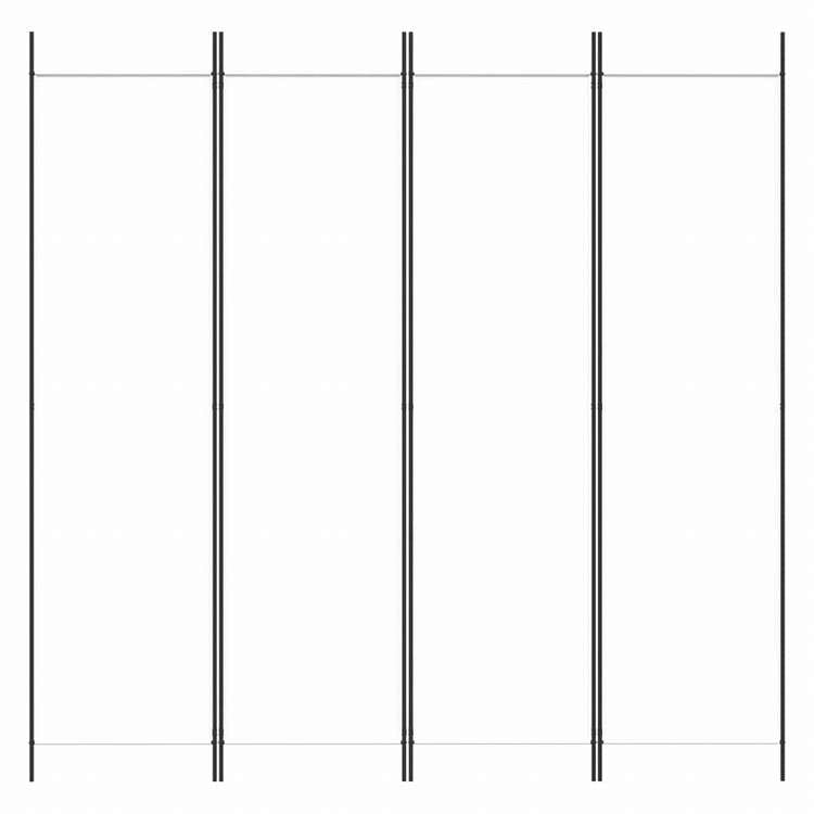 vidaXL 4枚パネル 間仕切り ホワイト 200x200cm 布製家具 間仕切り(代引不可)