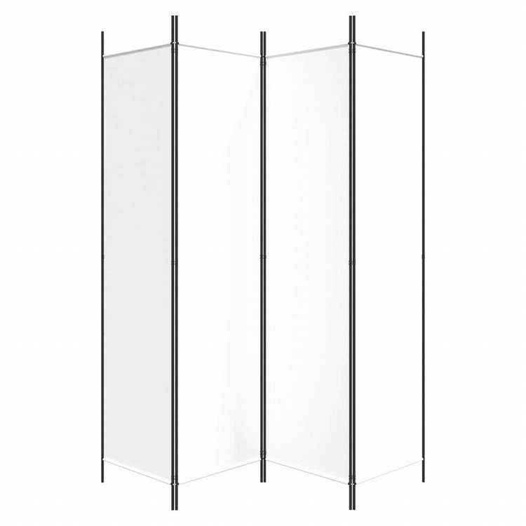 vidaXL 4枚パネル 間仕切り ホワイト 200x200cm 布製家具 間仕切り(代引不可)