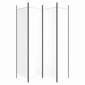 vidaXL 4枚パネル 間仕切り ホワイト 200x200cm 布製家具 間仕切り(代引不可)