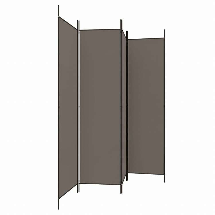 vidaXL 4枚パネル 間仕切り アントラシート 200x200cm 布張り家具 間仕切り(代引不可)