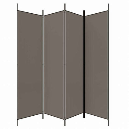 vidaXL 4枚パネル 間仕切り アントラシート 200x200cm 布張り家具 間仕切り(代引不可)