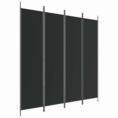 vidaXL 3枚パネル 間仕切り 200x200cm 布製 ブラック家具 間仕切り(代引不可)