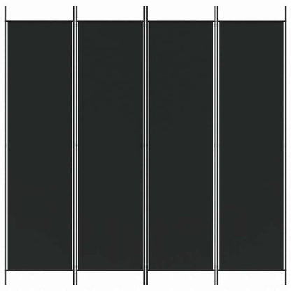 vidaXL 3枚パネル 間仕切り 200x200cm 布製 ブラック家具 間仕切り(代引不可)