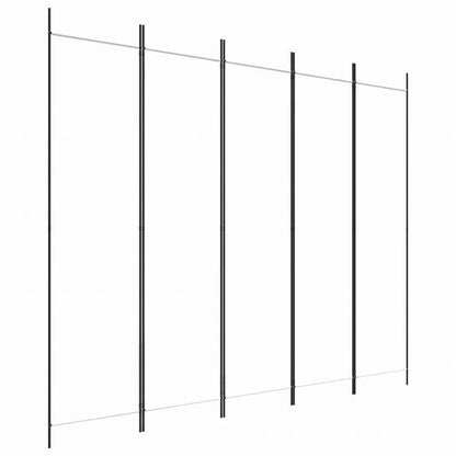 vidaXL 4枚パネル 間仕切り ホワイト 250x200cm 布製家具 間仕切り(代引不可)