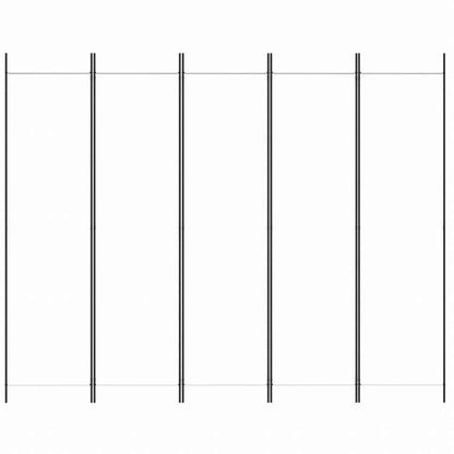 vidaXL 4枚パネル 間仕切り ホワイト 250x200cm 布製家具 間仕切り(代引不可)