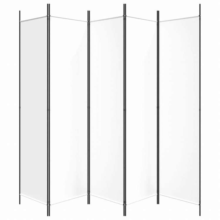 vidaXL 4枚パネル 間仕切り ホワイト 250x200cm 布製家具 間仕切り(代引不可)