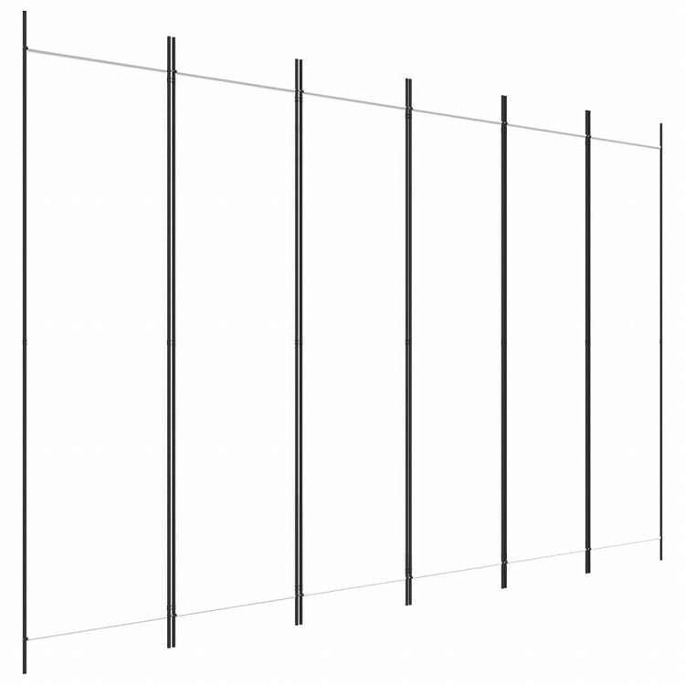 vidaXL 6枚組パネル 間仕切り ホワイト 300x200 cm 布製家具 間仕切り(代引不可)
