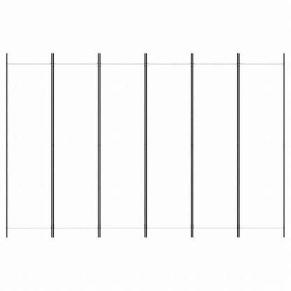 vidaXL 6枚組パネル 間仕切り ホワイト 300x200 cm 布製家具 間仕切り(代引不可)