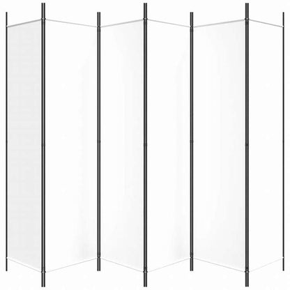 vidaXL 6枚組パネル 間仕切り ホワイト 300x200 cm 布製家具 間仕切り(代引不可)