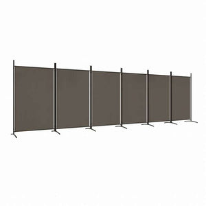 vidaXL 6枚組パネル 間仕切り アントラシート 520x180 cm ファブリック家具 間仕切り(代引不可)