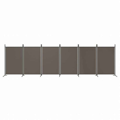 vidaXL 6枚組パネル 間仕切り アントラシート 520x180 cm ファブリック家具 間仕切り(代引不可)