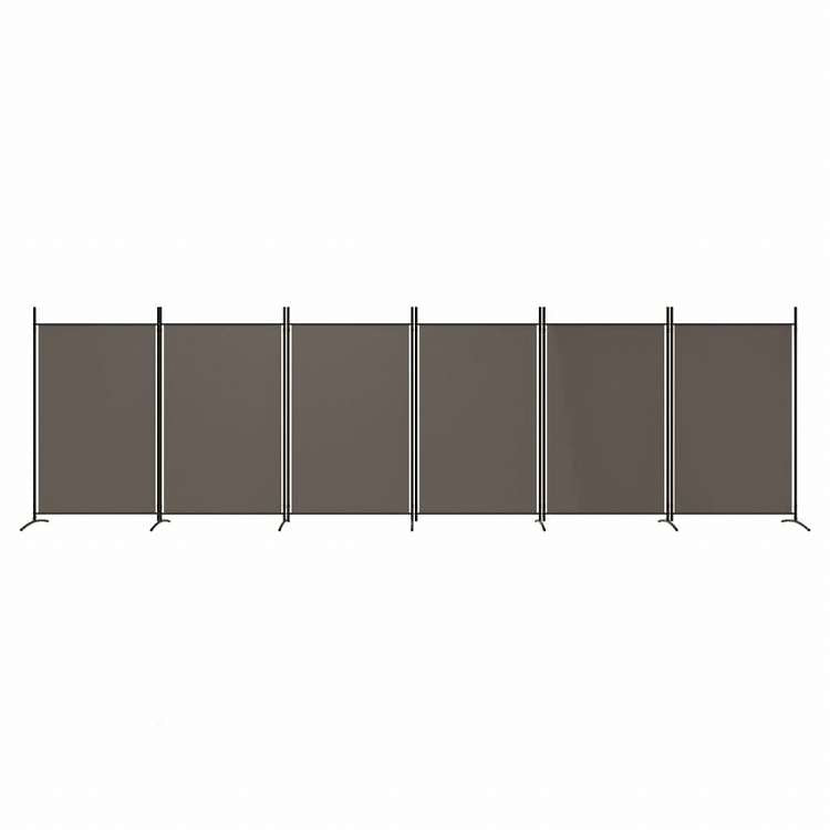 vidaXL 6枚組パネル 間仕切り アントラシート 520x180 cm ファブリック家具 間仕切り(代引不可)