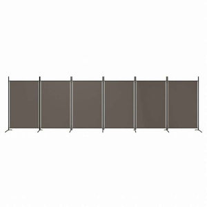 vidaXL 6枚組パネル 間仕切り アントラシート 520x180 cm ファブリック家具 間仕切り(代引不可)
