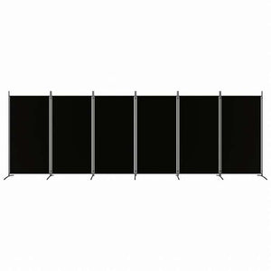 vidaXL 6枚パネル 間仕切り ブラック 520x180 cm 布製家具 間仕切り(代引不可)