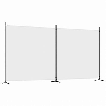 vidaXL 2枚組パネル 間仕切り ホワイト 348x180 cm 布製家具 間仕切り(代引不可)