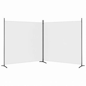 vidaXL 2枚組パネル 間仕切り ホワイト 348x180 cm 布製家具 間仕切り(代引不可)