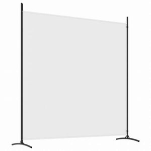 vidaXL 2枚組パネル 間仕切り ホワイト 348x180 cm 布製家具 間仕切り(代引不可)