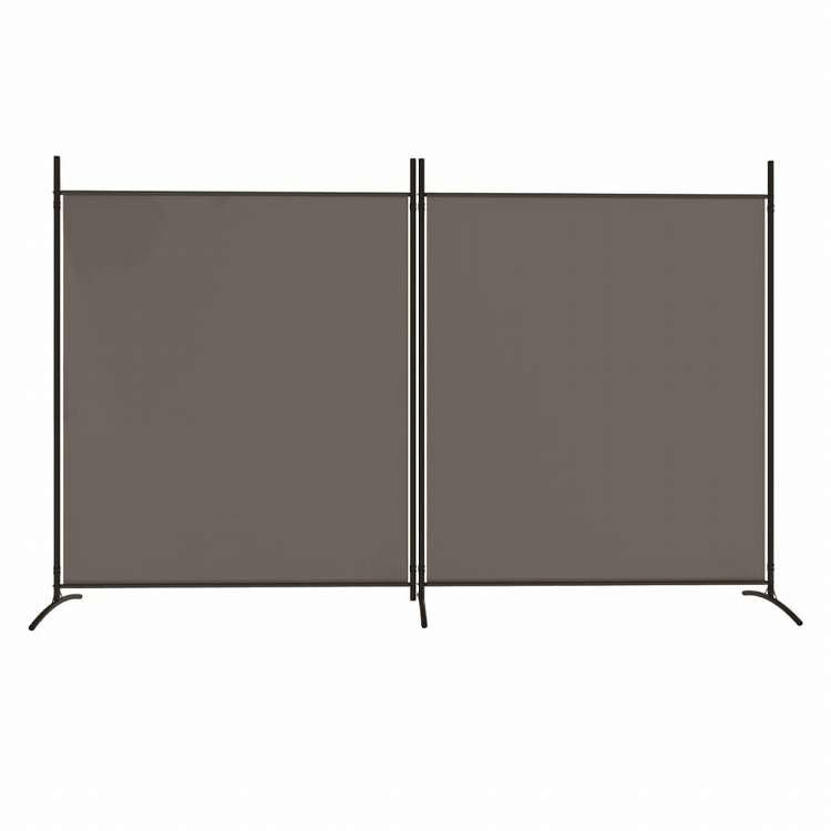vidaXL 2枚組パネル 間仕切り アントラシート 348x180 cm ファブリック家具 間仕切り(代引不可)