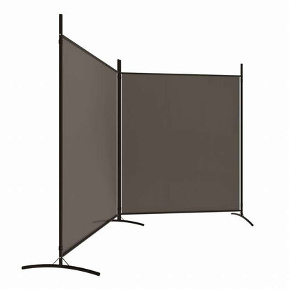 vidaXL 2枚組パネル 間仕切り アントラシート 348x180 cm ファブリック家具 間仕切り(代引不可)