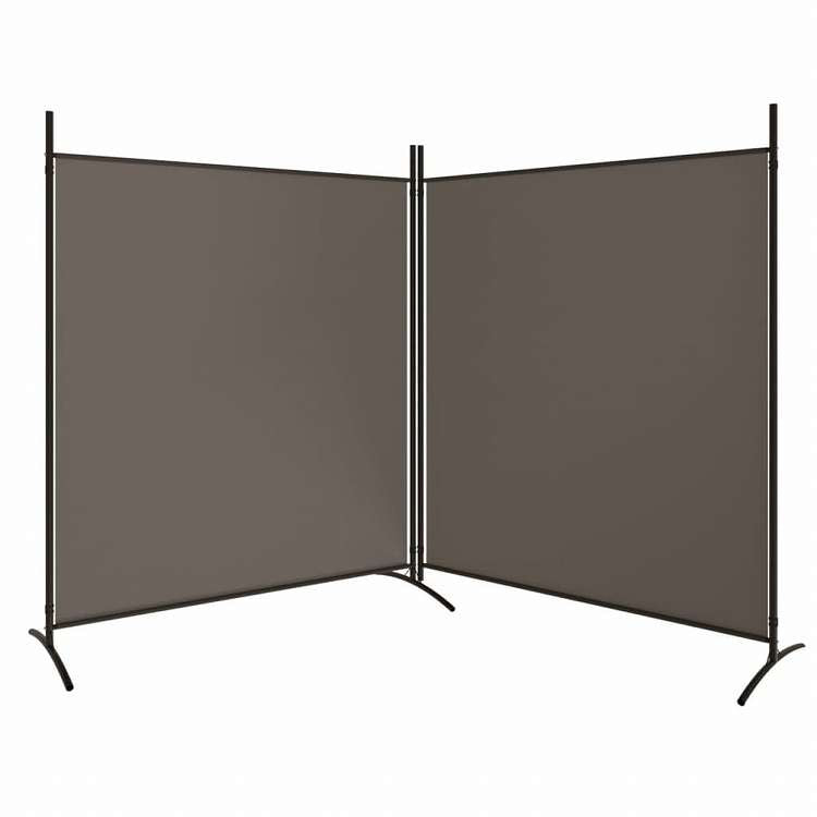 vidaXL 2枚組パネル 間仕切り アントラシート 348x180 cm ファブリック家具 間仕切り(代引不可)