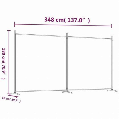 vidaXL 2枚組パネル 間仕切り アントラシート 348x180 cm ファブリック家具 間仕切り(代引不可)