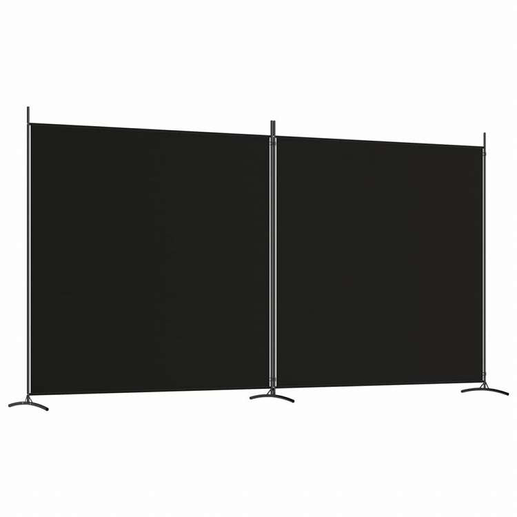 vidaXL 6枚パネル 間仕切り ブラック 348x180 cm 布製家具 間仕切り(代引不可)